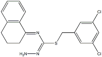 3,5-dichlorobenzyl N-(1,2,3,4-tetrahydronaphthalen-1-yliden)aminomethanehydrazonothioate 结构式