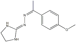 2-{2-[1-(4-methoxyphenyl)ethylidene]hydrazono}imidazolidine 结构式