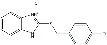 2-[(4-chlorobenzyl)thio]-3H-benzo[d]imidazol-1-ium chloride 结构式