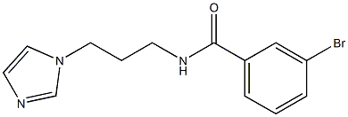 3-bromo-N-[3-(1H-imidazol-1-yl)propyl]benzenecarboxamide 结构式