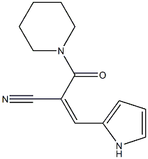 2-(piperidinocarbonyl)-3-(1H-pyrrol-2-yl)acrylonitrile 结构式