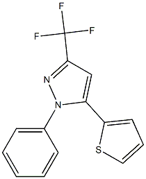 1-phenyl-5-(2-thienyl)-3-(trifluoromethyl)-1H-pyrazole 结构式