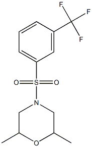 2,6-dimethyl-4-{[3-(trifluoromethyl)phenyl]sulfonyl}morpholine 结构式