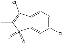 3,6-dichloro-2-methyl-1H-1lambda~6~-benzo[b]thiophene-1,1-dione 结构式