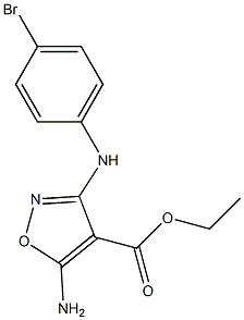 ethyl 5-amino-3-(4-bromoanilino)isoxazole-4-carboxylate 结构式