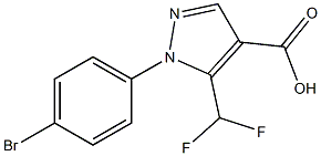 1-(4-bromophenyl)-5-(difluoromethyl)-1H-pyrazole-4-carboxylic acid 结构式