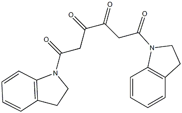 1,6-di(2,3-dihydro-1H-indol-1-yl)-1,3,4,6-hexanetetraone 结构式