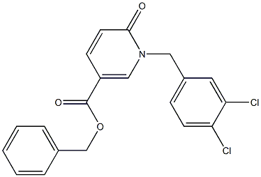 benzyl 1-(3,4-dichlorobenzyl)-6-oxo-1,6-dihydro-3-pyridinecarboxylate 结构式