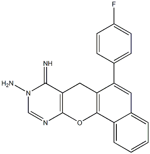 6-(4-fluorophenyl)-8-imino-8,9-dihydro-7H-benzo[7,8]chromeno[2,3-d]pyrimidin-9-amine 结构式