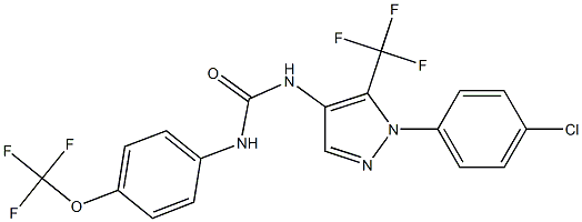 N-[1-(4-chlorophenyl)-5-(trifluoromethyl)-1H-pyrazol-4-yl]-N'-[4-(trifluoromethoxy)phenyl]urea 结构式