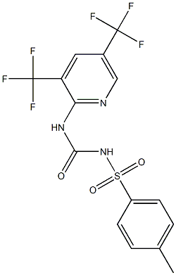 2-[({[(4-methylphenyl)sulfonyl]amino}carbonyl)amino]-3,5-bis(trifluoromethyl)pyridine 结构式