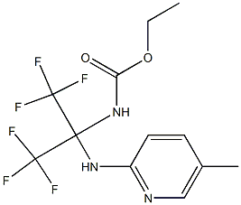 ethyl N-[2,2,2-trifluoro-1-[(5-methyl-2-pyridyl)amino]-1-(trifluoromethyl)ethyl]carbamate 结构式