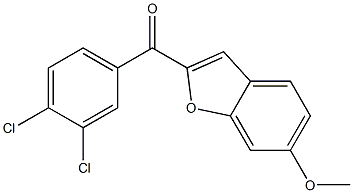 (3,4-dichlorophenyl)(6-methoxybenzo[b]furan-2-yl)methanone 结构式