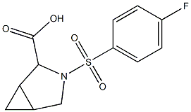 3-[(4-fluorophenyl)sulfonyl]-3-azabicyclo[3.1.0]hexane-2-carboxylic acid 结构式