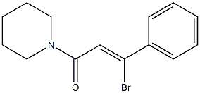 3-bromo-3-phenyl-1-piperidino-2-propen-1-one 结构式