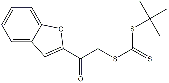 2-benzo[b]furan-2-yl-2-oxoethyl (tert-butylthio)methanedithioate 结构式