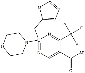 2-furylmethyl 2-morpholino-4-(trifluoromethyl)pyrimidine-5-carboxylate 结构式