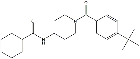 N1-{1-[4-(tert-butyl)benzoyl]-4-piperidyl}cyclohexane-1-carboxamide 结构式