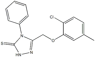 5-[(2-chloro-5-methylphenoxy)methyl]-4-phenyl-2,4-dihydro-3H-1,2,4-triazole-3-thione 结构式