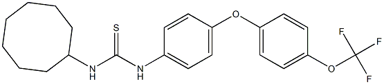 N-cyclooctyl-N'-{4-[4-(trifluoromethoxy)phenoxy]phenyl}thiourea 结构式