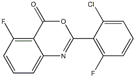 2-(2-chloro-6-fluorophenyl)-5-fluoro-4H-3,1-benzoxazin-4-one 结构式