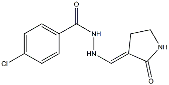 4-chloro-N'-[(2-oxo-3-pyrrolidinylidene)methyl]benzenecarbohydrazide 结构式