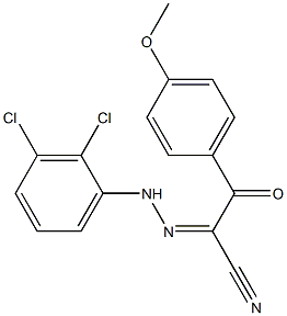 2-[2-(2,3-dichlorophenyl)hydrazono]-3-(4-methoxyphenyl)-3-oxopropanenitrile 结构式