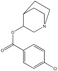 1-azabicyclo[2.2.2]oct-3-yl 4-chlorobenzoate 结构式