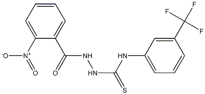 N1-[3-(trifluoromethyl)phenyl]-2-(2-nitrobenzoyl)hydrazine-1-carbothioamide 结构式