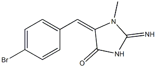 5-[(E)-(4-bromophenyl)methylidene]-2-imino-1-methyltetrahydro-4H-imidazol-4-one 结构式