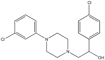 1-(4-chlorophenyl)-2-[4-(3-chlorophenyl)piperazino]-1-ethanol 结构式