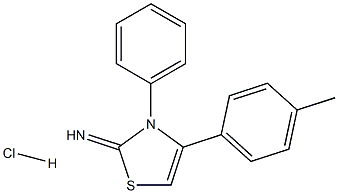 4-(4-methylphenyl)-3-phenyl-2,3-dihydro-1,3-thiazol-2-imine hydrochloride 结构式