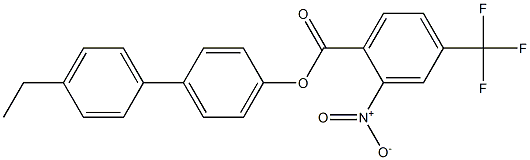 4'-ethyl[1,1'-biphenyl]-4-yl 2-nitro-4-(trifluoromethyl)benzoate 结构式