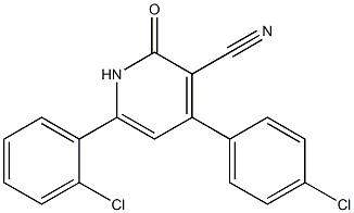 6-(2-chlorophenyl)-4-(4-chlorophenyl)-2-oxo-1,2-dihydro-3-pyridinecarbonitrile 结构式