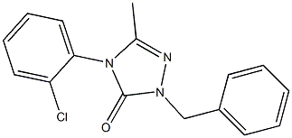 2-benzyl-4-(2-chlorophenyl)-5-methyl-2,4-dihydro-3H-1,2,4-triazol-3-one 结构式