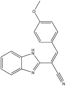 2-(1H-benzo[d]imidazol-2-yl)-3-(4-methoxyphenyl)acrylonitrile 结构式
