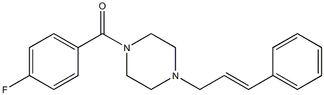 (4-fluorophenyl){4-[(E)-3-phenyl-2-propenyl]piperazino}methanone 结构式