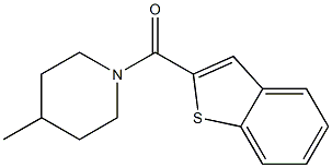 benzo[b]thiophen-2-yl(4-methylpiperidino)methanone 结构式