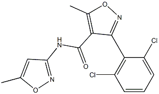 3-(2,6-dichlorophenyl)-5-methyl-N-(5-methyl-3-isoxazolyl)-4-isoxazolecarboxamide 结构式