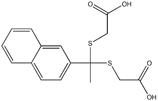 2-{[1-[(carboxymethyl)thio]-1-(2-naphthyl)ethyl]thio}acetic acid 结构式