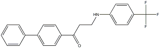 1-[1,1'-biphenyl]-4-yl-3-[4-(trifluoromethyl)anilino]-1-propanone 结构式