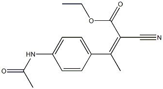 ethyl 3-[4-(acetylamino)phenyl]-2-cyanobut-2-enoate 结构式