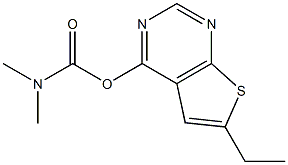 6-ethylthieno[2,3-d]pyrimidin-4-yl N,N-dimethylcarbamate 结构式