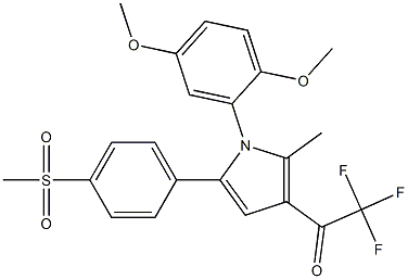 1-{1-(2,5-dimethoxyphenyl)-2-methyl-5-[4-(methylsulfonyl)phenyl]-1H-pyrrol-3-yl}-2,2,2-trifluoro-1-ethanone 结构式