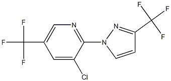 3-chloro-5-(trifluoromethyl)-2-[3-(trifluoromethyl)-1H-pyrazol-1-yl]pyridin e 结构式