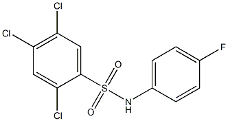 N1-(4-fluorophenyl)-2,4,5-trichlorobenzene-1-sulfonamide 结构式