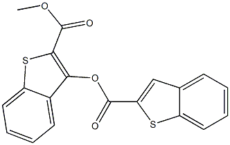 methyl 3-[(benzo[b]thiophen-2-ylcarbonyl)oxy]benzo[b]thiophene-2-carboxylate 结构式