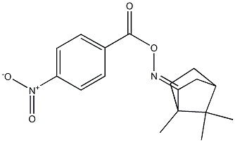 1,7,7-trimethyl-2-{[(4-nitrobenzoyl)oxy]imino}bicyclo[2.2.1]heptane 结构式