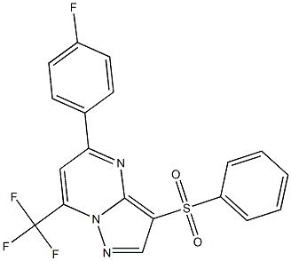 5-(4-fluorophenyl)-3-(phenylsulfonyl)-7-(trifluoromethyl)pyrazolo[1,5-a]pyrimidine 结构式