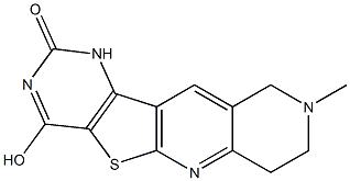 4-hydroxy-9-methyl-7,8,9,10-tetrahydropyrimido[4',5':4,5]thieno[2,3-b][1,6]naphthyridin-2(1H)-one 结构式